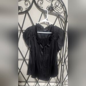 Lane Bryant Ruffle Blouse V-Neck
